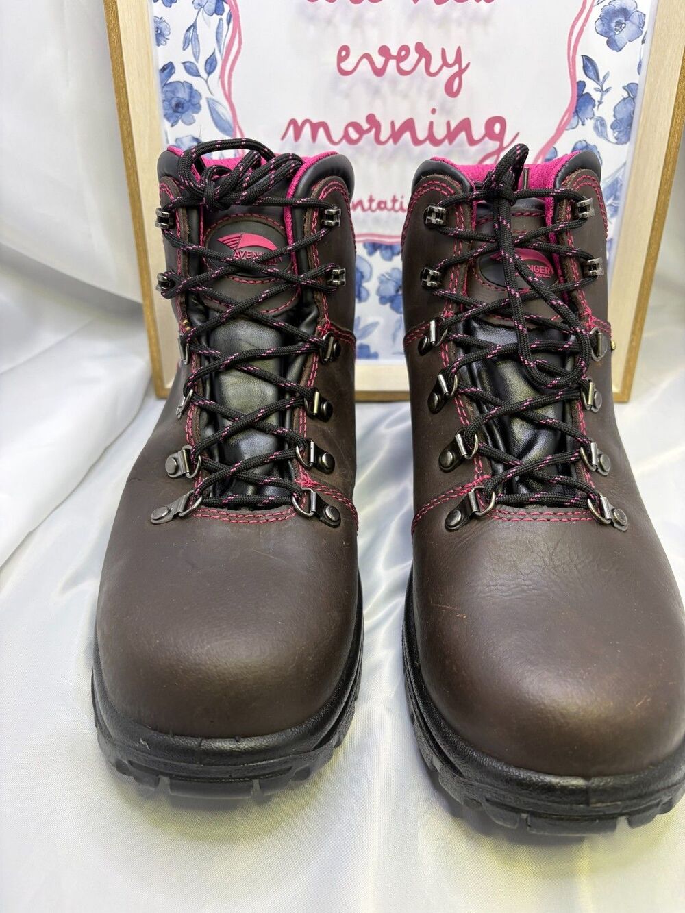Avenger Steel Toe Work Boots Women 10M ASTM EH Slip Oil Resistant